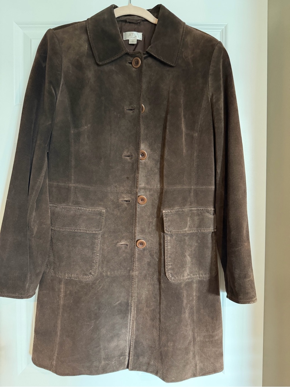 Ann Taylor Vintage Brown Suede Coat